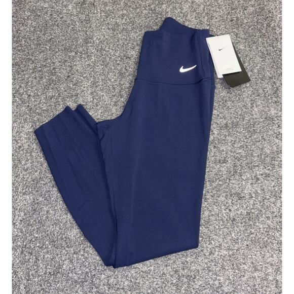 NWT Nike Dri Fit “Zenvy” High Rise 7/8 Length Women’s Size Small Blue Leggings - Picture 1 of 5